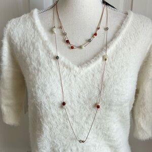 NWT PILGRIM Rose Gold Plated, Fresh Water Pearls & Precious Stones, Necklaces